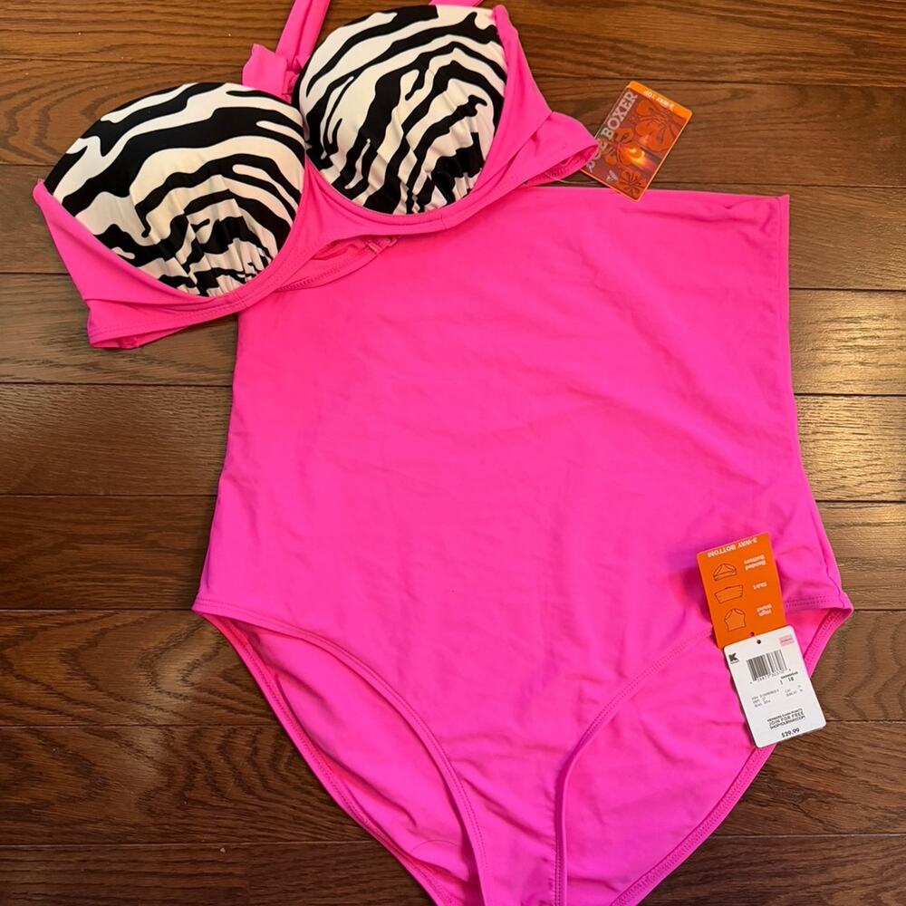 Joe Boxer Women’s Two Piece Bikini Set Size 18 NWT